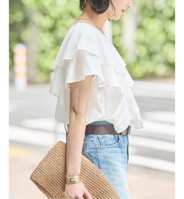 JOURNAL STANDARD「《予約》キョウネンコットンボイルフリル ブラウス」|シャツ・ブラウス|