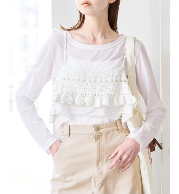 U by SPICK&SPAN「《追加》C/NY シアートップス」|Tシャツ・カットソー|ナチュラル