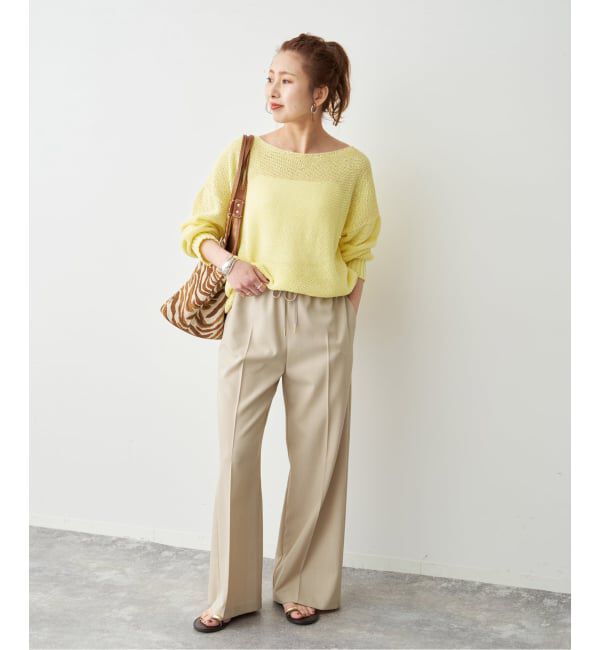 Spick and Span「《新色有り / 追加》ペーパーヤーン2WAYルーズプルオーバー」|ニット・セーター|