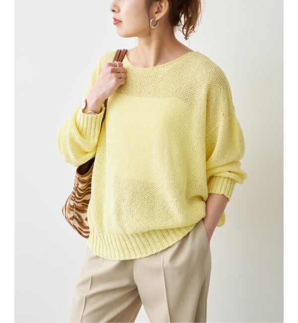 Spick and Span「《新色有り / 追加》ペーパーヤーン2WAYルーズプルオーバー」|ニット・セーター|