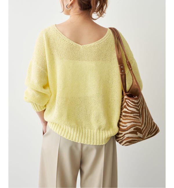 Spick and Span「《新色有り / 追加》ペーパーヤーン2WAYルーズプルオーバー」|ニット・セーター|