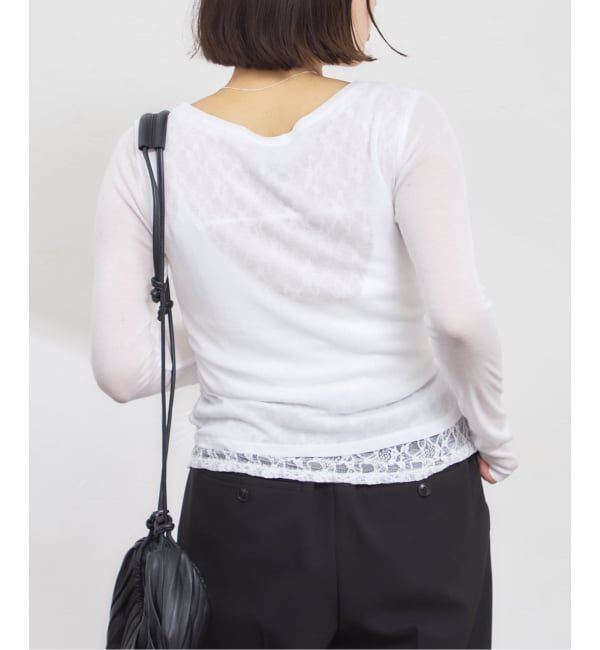 U by SPICK&SPAN「フェイクレイヤードレーストップス」|Tシャツ・カットソー|