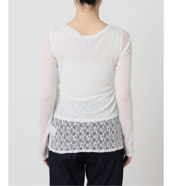 U by SPICK&SPAN「フェイクレイヤードレーストップス」|Tシャツ・カットソー|