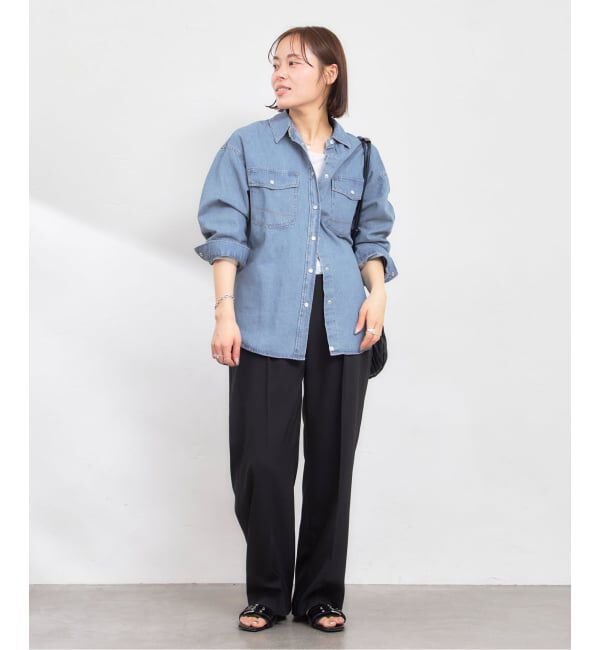 U by SPICK&SPAN「フェイクレイヤードレーストップス」|Tシャツ・カットソー|
