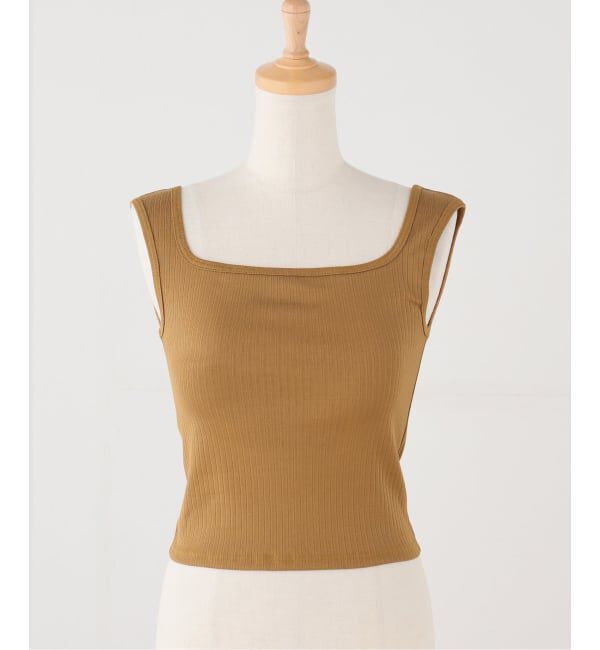 Spick and Span「Loro / ローロ Wide rib Square Tanktop」|タンクトップ|
