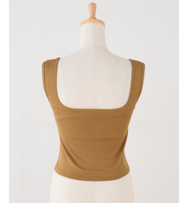 Spick and Span「Loro / ローロ Wide rib Square Tanktop」|タンクトップ|