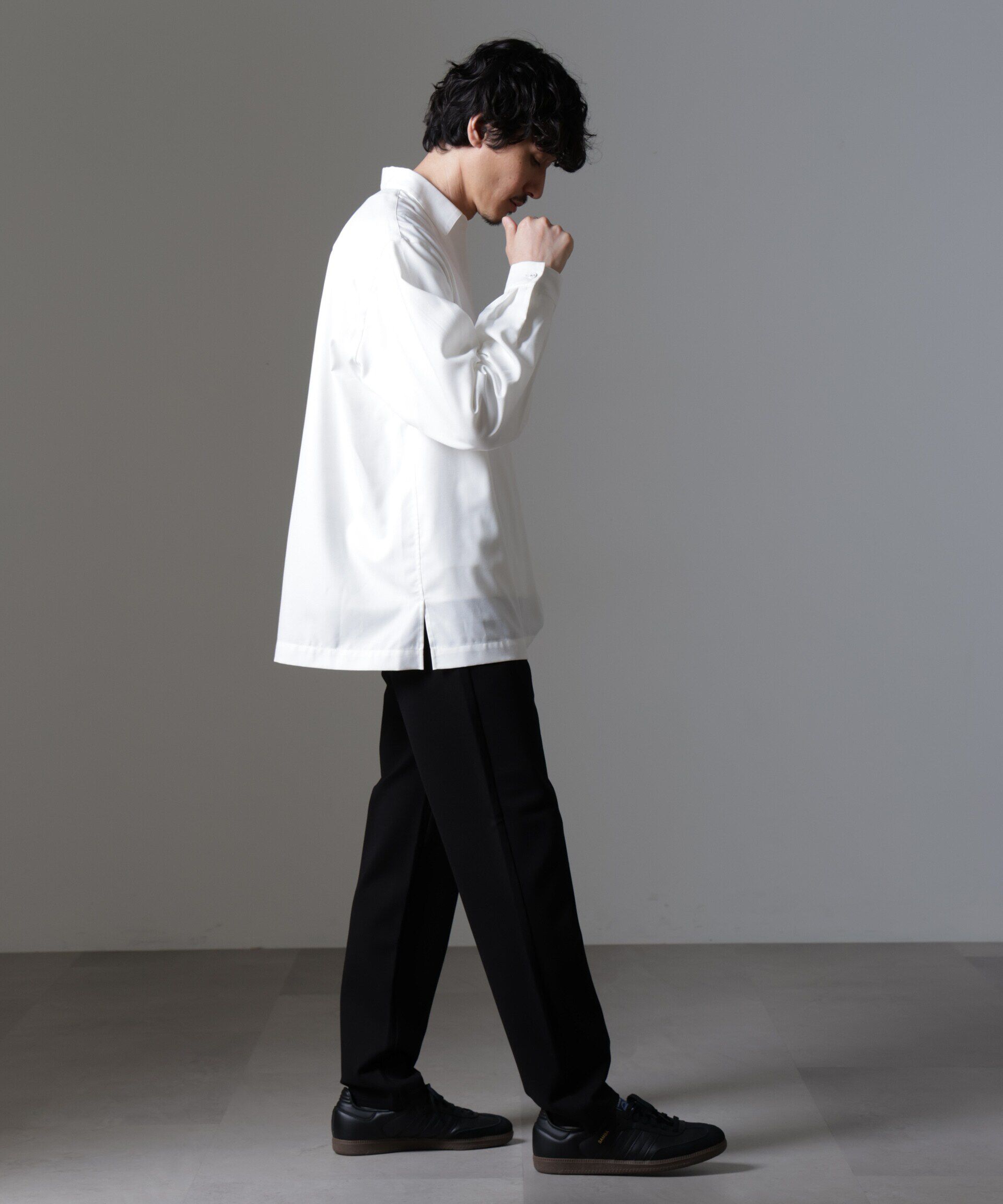nano･universe「ドレープスキッパーシャツ 長袖」|シャツ・ブラウス|