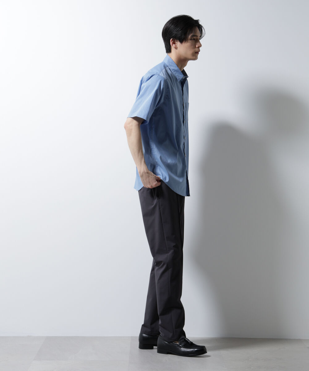 nano･universe「｢ICE FLOW LINEN｣レギュラーカラーシャツ 半袖」|シャツ・ブラウス|