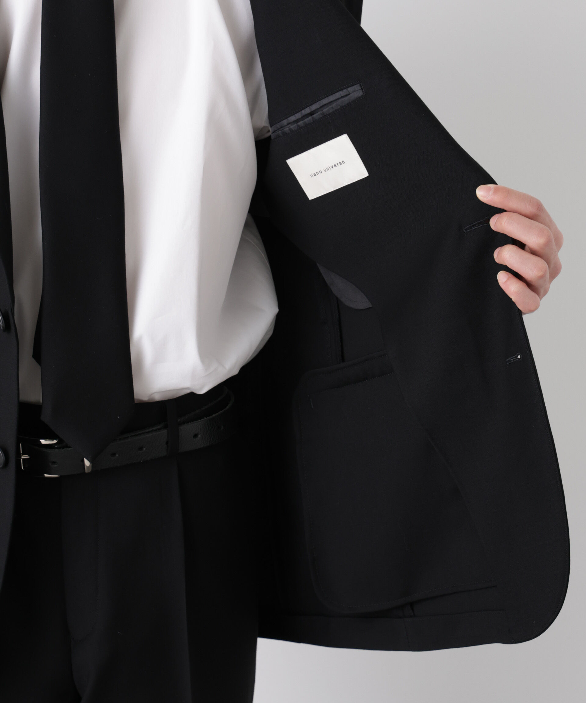 nano･universe「｢Damerino Formal｣ ﾌﾞﾗｯｸﾌｫｰﾏﾙｵｰﾙｼｰｽﾞﾝｼﾞｬｹｯﾄ(ｾ  」|スーツ|