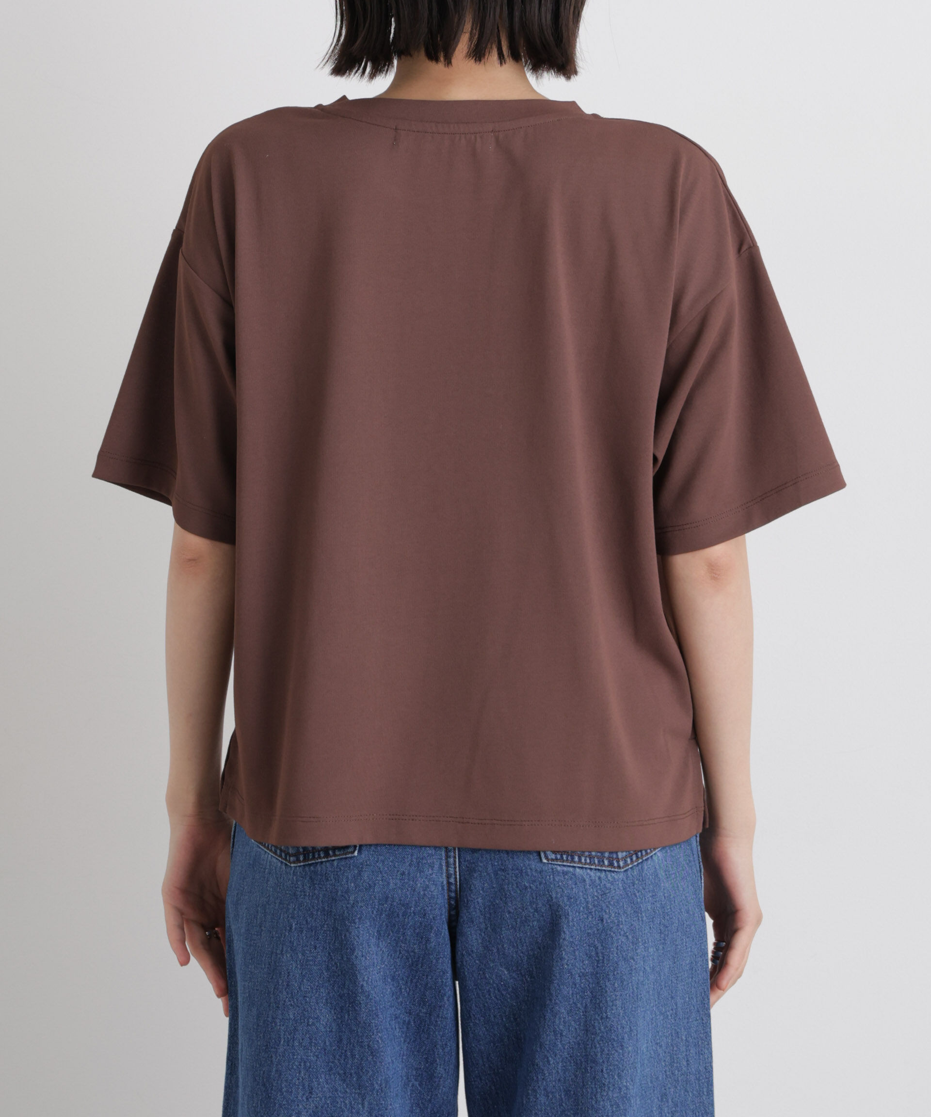 nano･universe「汗隠糸加工&多彩機能カットソー素材 クルーネックトップス」|Tシャツ・カットソー|