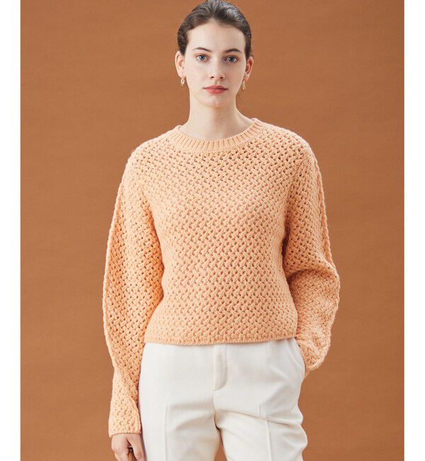 BEIGE,「VARENNE / ショートレングスニット」|ニット・セーター|Peach