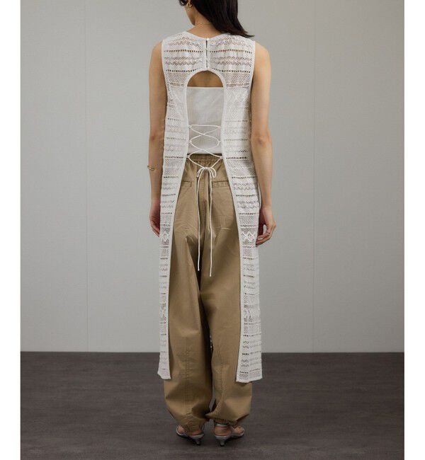 SALON adam et rope'「【WEB限定】コットンレースロングワンピース」|ワンピース|