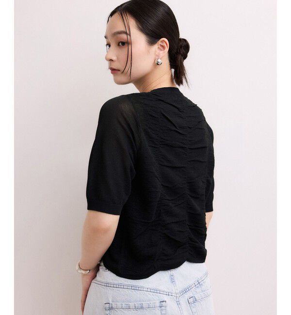ADAM ET ROPE'「【WEB限定】シアーシャーリングカーディガン」|カーディガン|