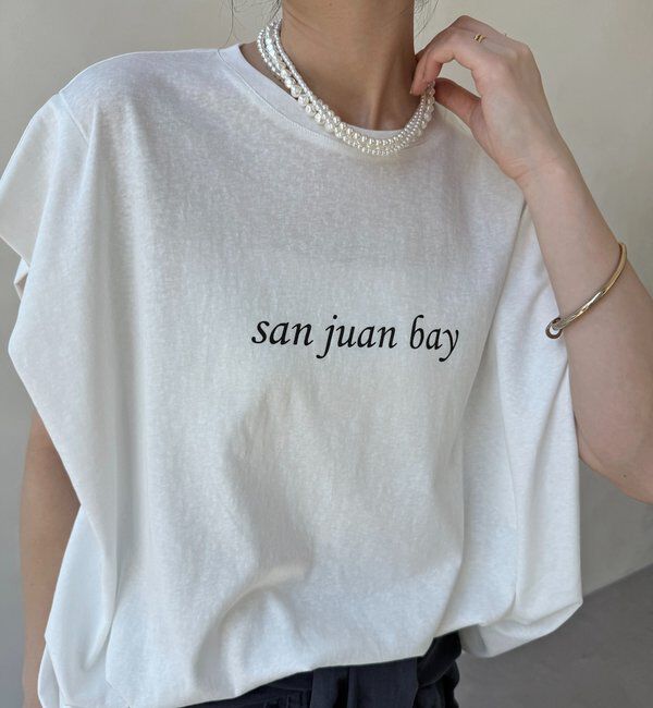  「裾ドロストチュニックロゴTEE」|Tシャツ・カットソー|