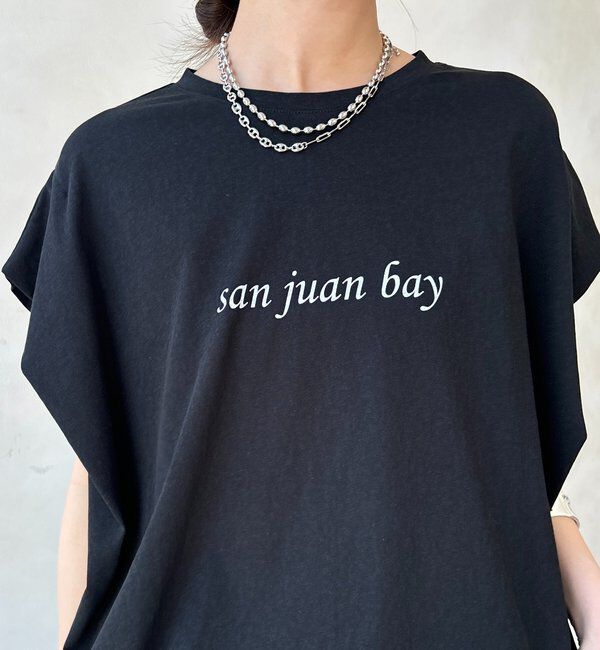  「裾ドロストチュニックロゴTEE」|Tシャツ・カットソー|