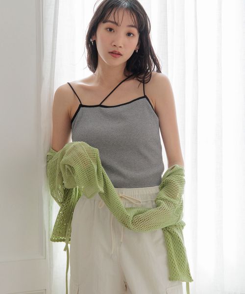 LOWRYS FARM「スタイルUPカップアシメキャミ」|シャツ・ブラウス|