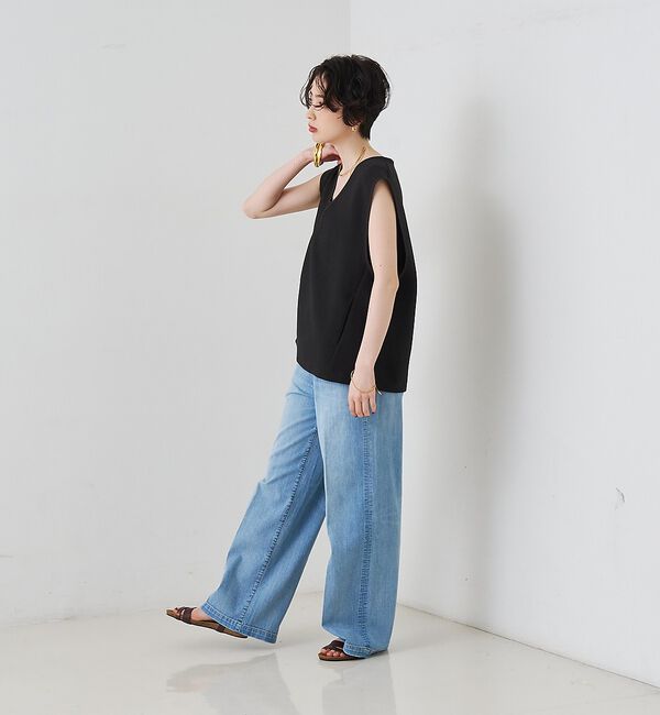 Rouge vif「【セットアップ対応】麻調ダブルクロスベスト/ジレ【予約】」|ベスト・ジレ|