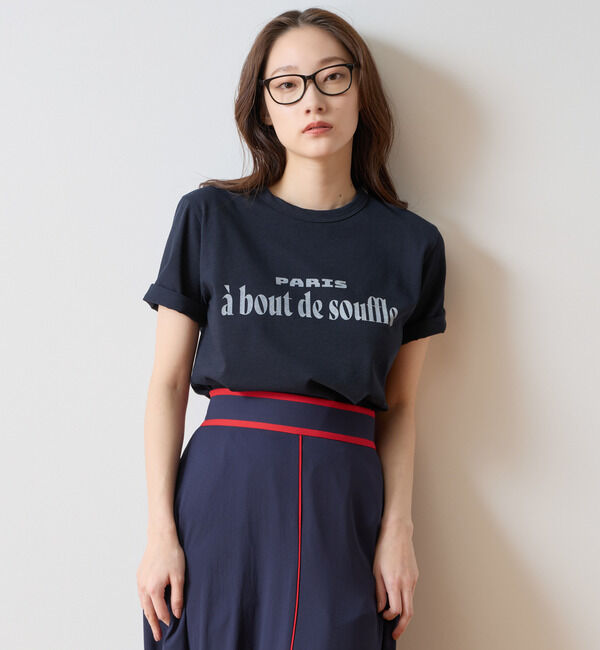 TIARA「プリントTシャツ」|Tシャツ・カットソー|ネイビー