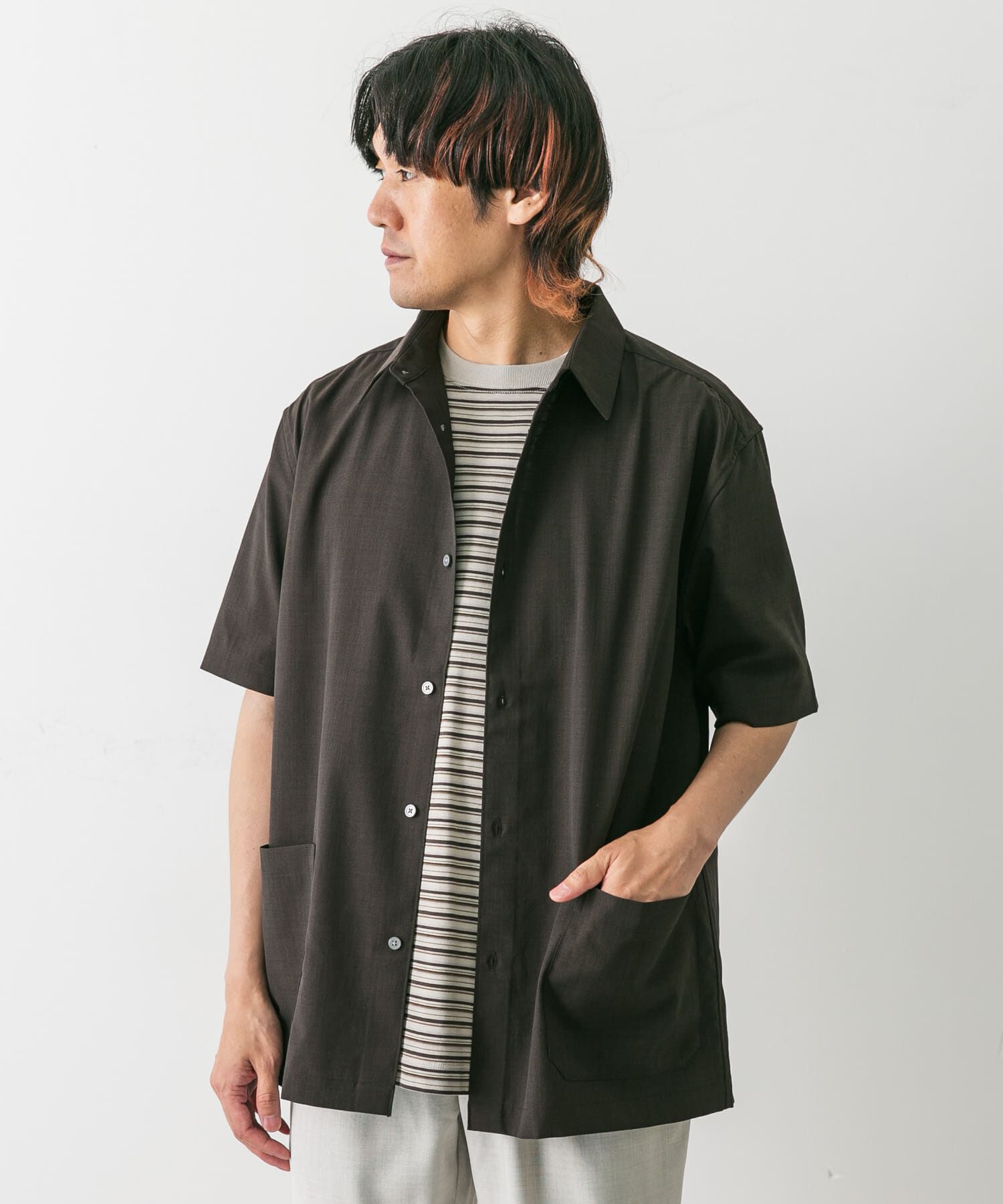 URBAN RESEARCH DOORS「『UR TECH DRYLUXE』『イージーケア/速乾』レギュラーカラーシャツ」|シャツ・ブラウス|