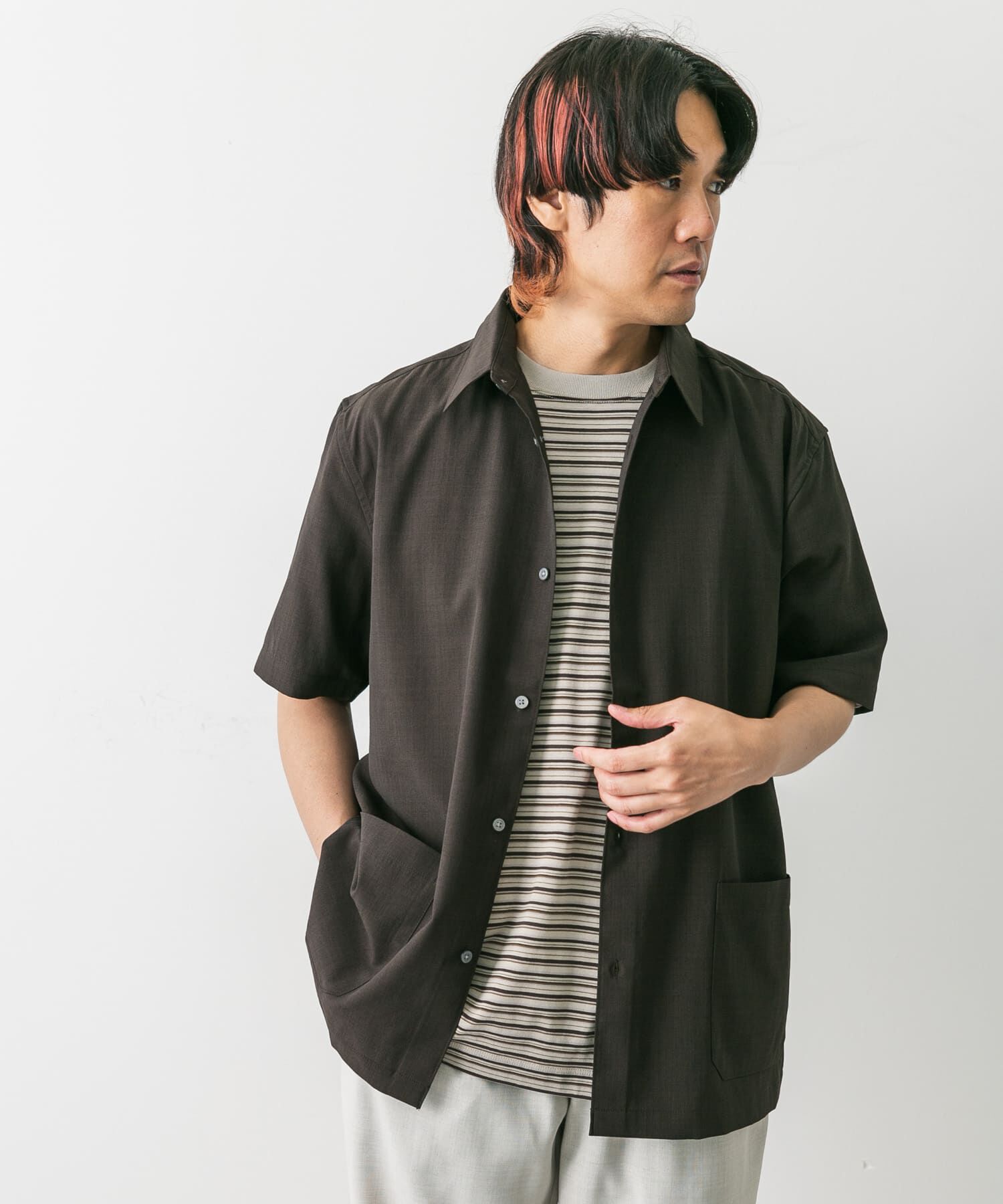 URBAN RESEARCH DOORS「『UR TECH DRYLUXE』『イージーケア/速乾』レギュラーカラーシャツ」|シャツ・ブラウス|