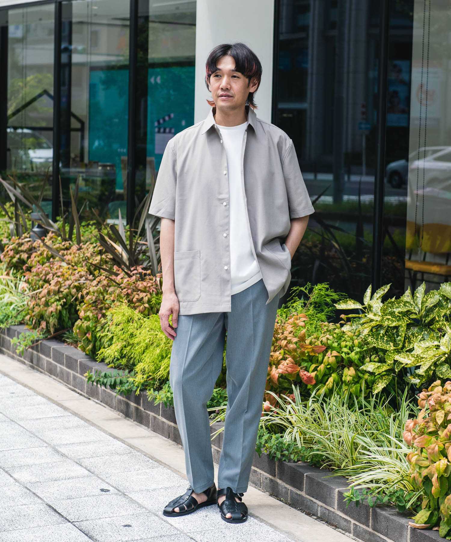 URBAN RESEARCH DOORS「『UR TECH DRYLUXE』『イージーケア/速乾』レギュラーカラーシャツ」|シャツ・ブラウス|