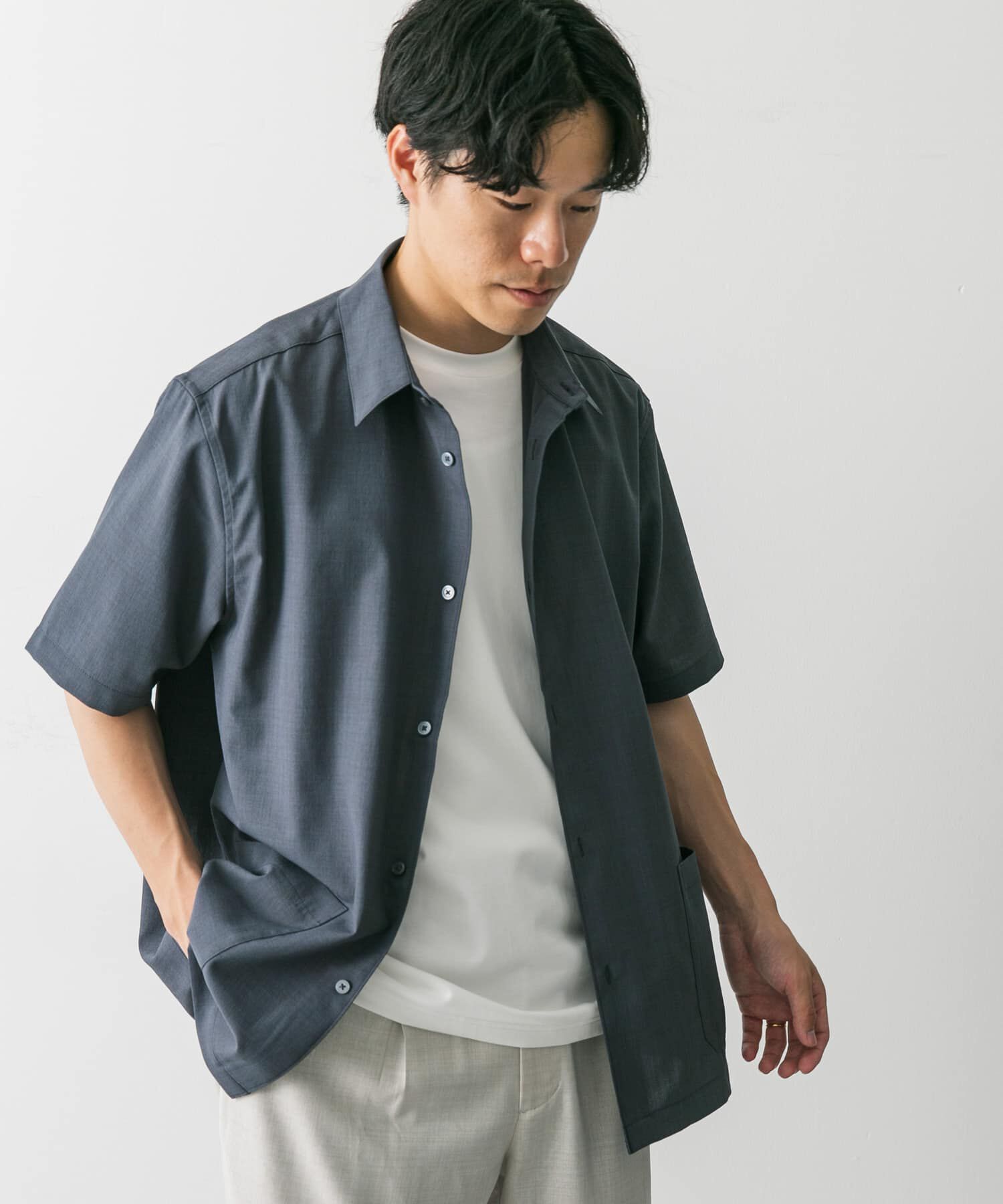 URBAN RESEARCH DOORS「『UR TECH DRYLUXE』『イージーケア/速乾』レギュラーカラーシャツ」|シャツ・ブラウス|