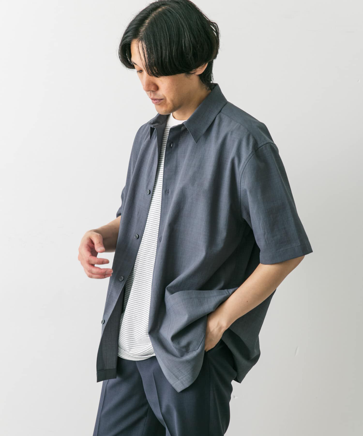 URBAN RESEARCH DOORS「『UR TECH DRYLUXE』『イージーケア/速乾』レギュラーカラーシャツ」|シャツ・ブラウス|