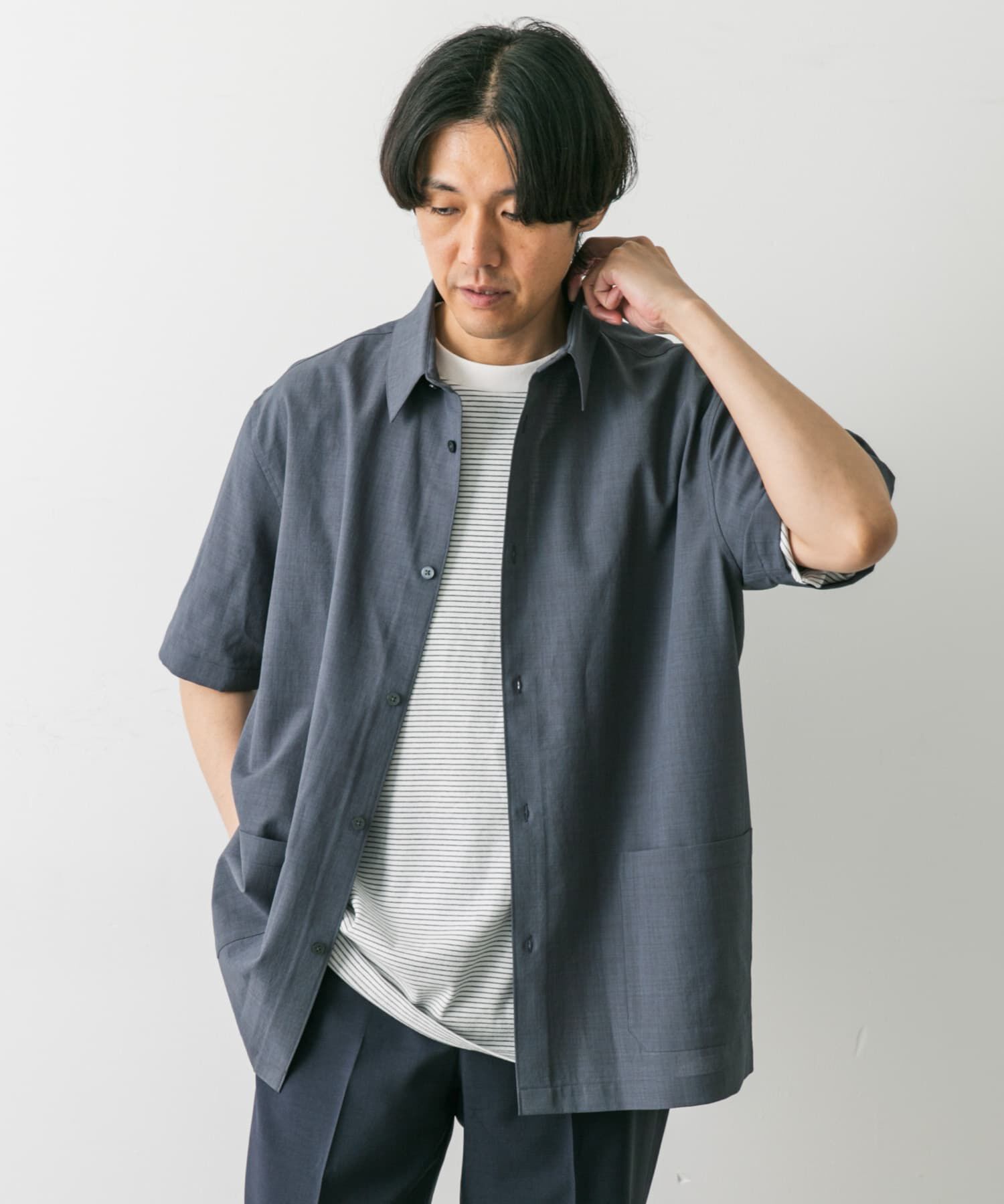URBAN RESEARCH DOORS「『UR TECH DRYLUXE』『イージーケア/速乾』レギュラーカラーシャツ」|シャツ・ブラウス|