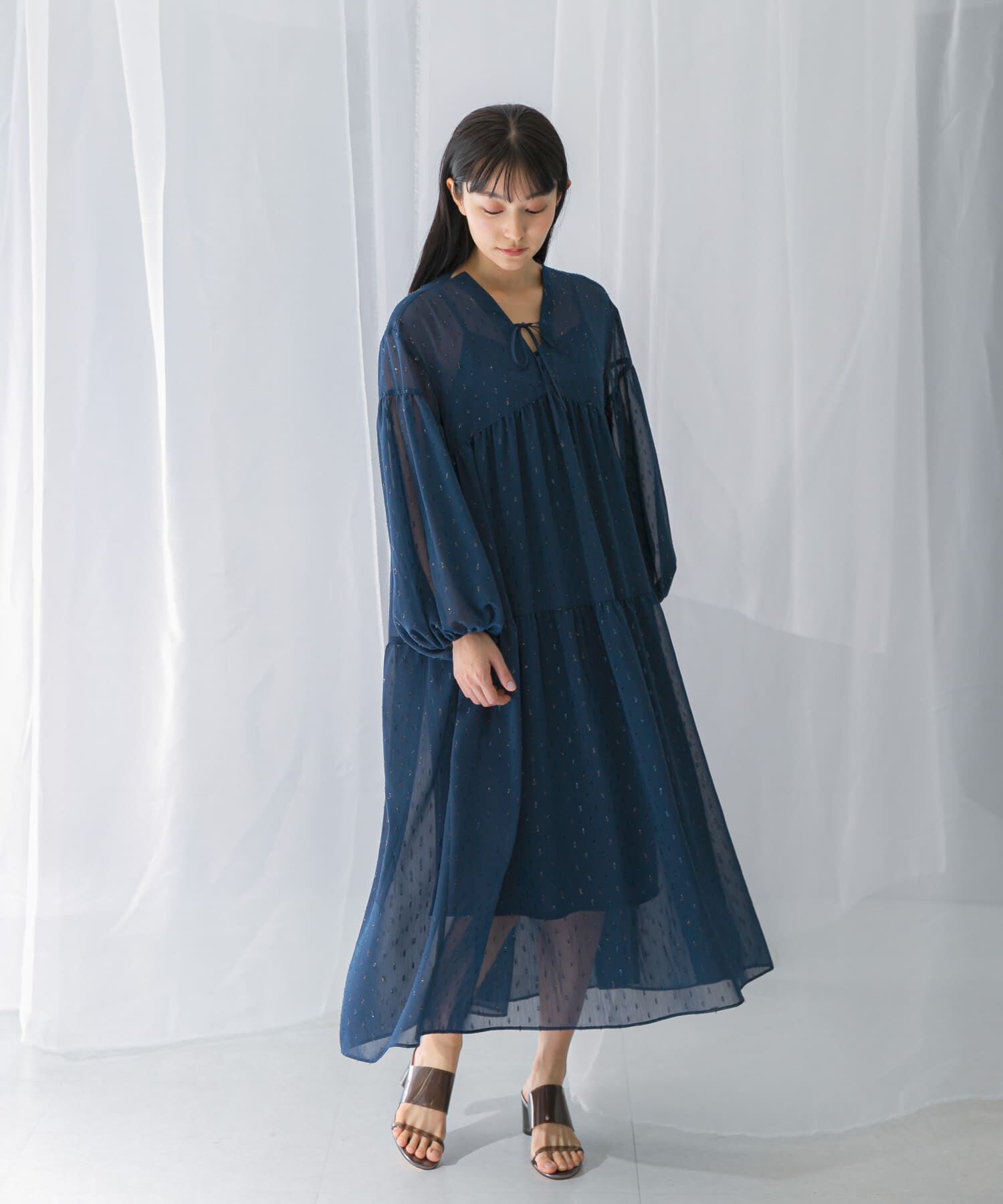 URBAN RESEARCH ROSSO「カットジャガードティアードワンピース」|ワンピース|