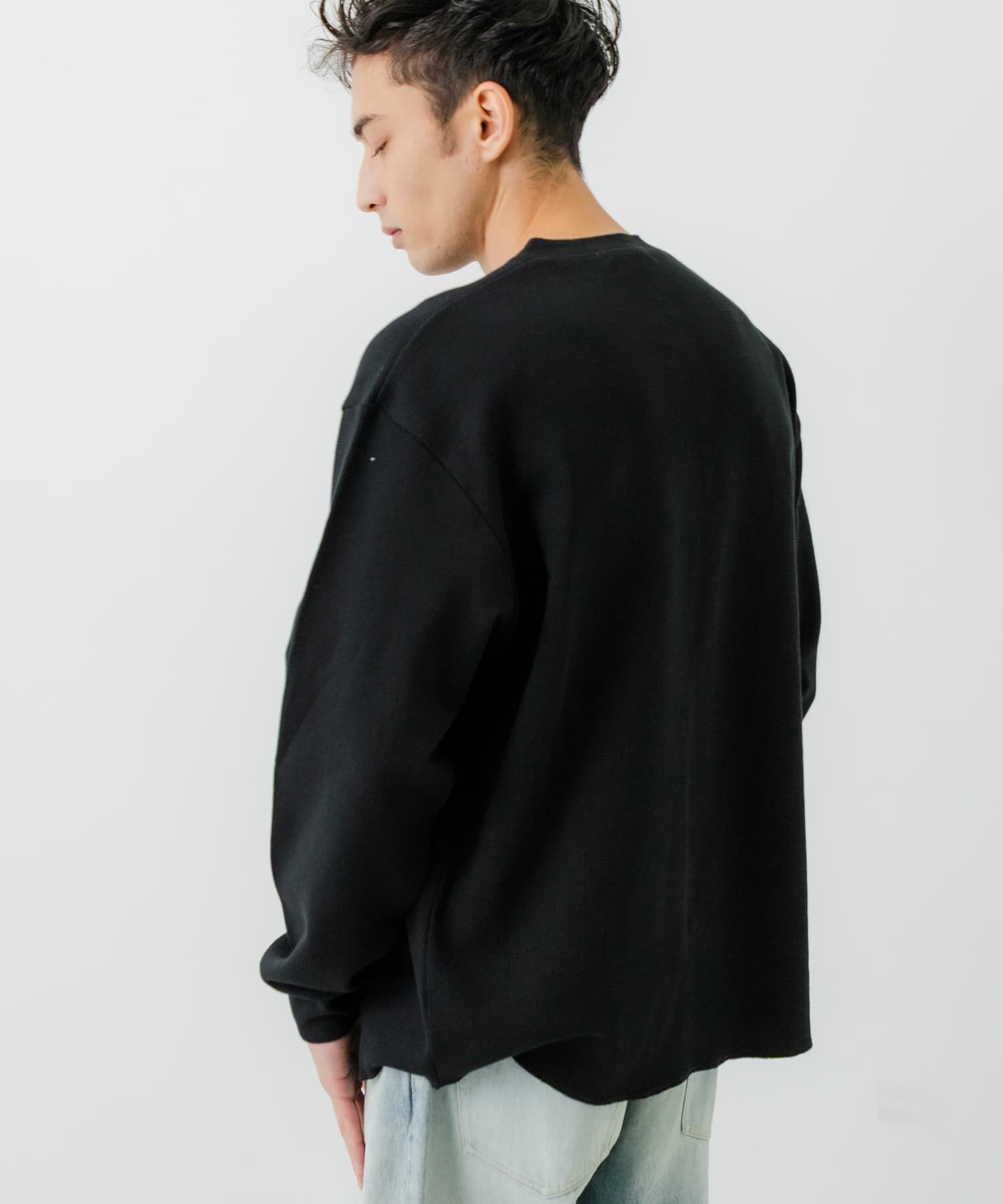 URBAN RESEARCH「『UR TECH』度詰めワッフルヘンリーロングスリーブ」|Tシャツ・カットソー|