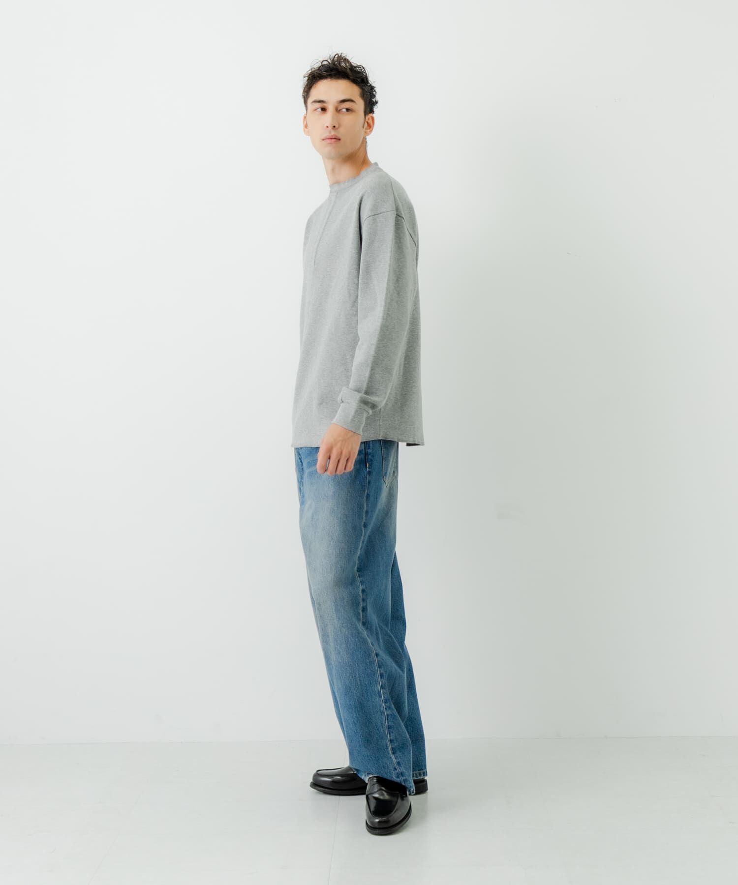 URBAN RESEARCH「『UR TECH』度詰めワッフルヘンリーロングスリーブ」|Tシャツ・カットソー|