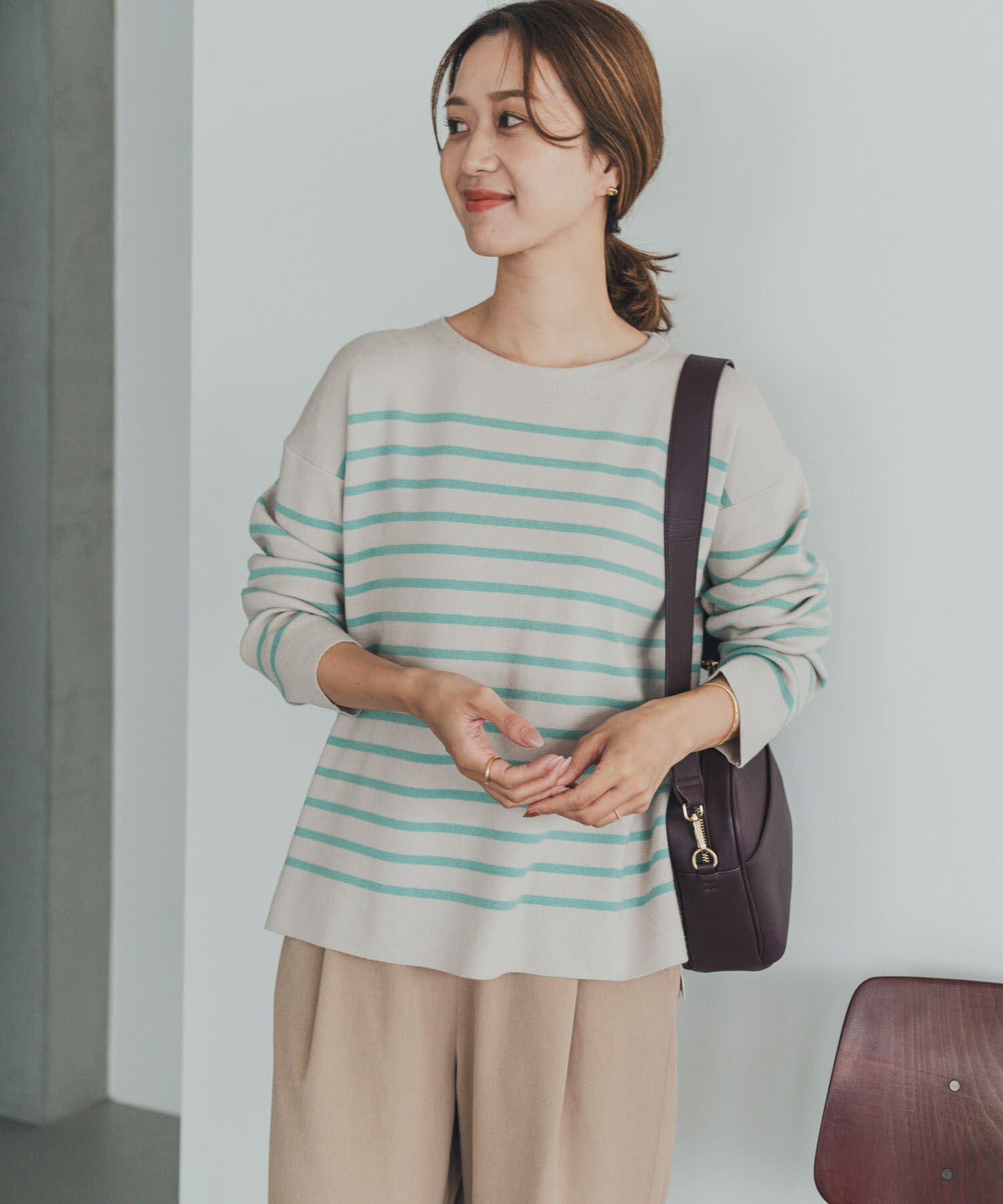 URBAN RESEARCH DOORS「パネルボーダーKNIT」|ニット・セーター|