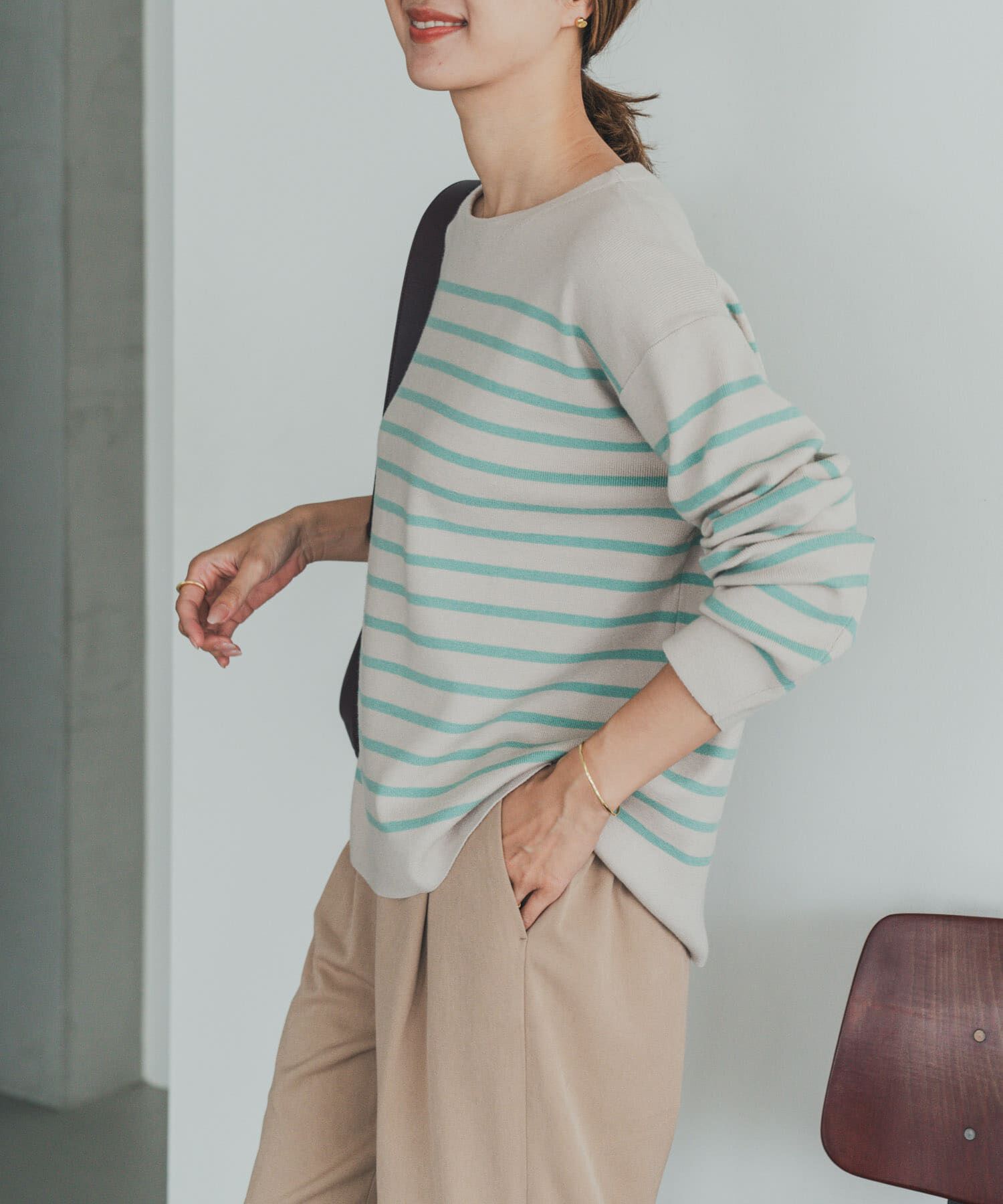 URBAN RESEARCH DOORS「パネルボーダーKNIT」|ニット・セーター|