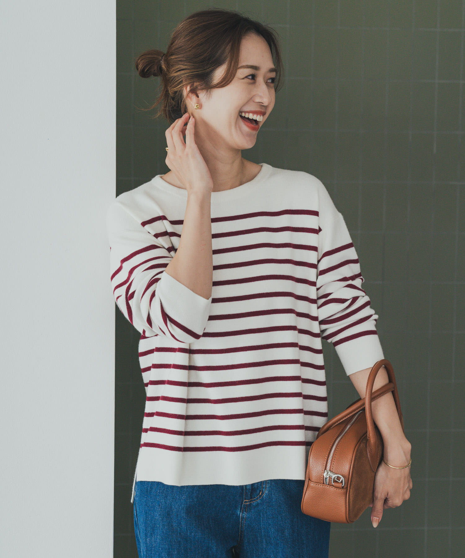 URBAN RESEARCH DOORS「パネルボーダーKNIT」|ニット・セーター|