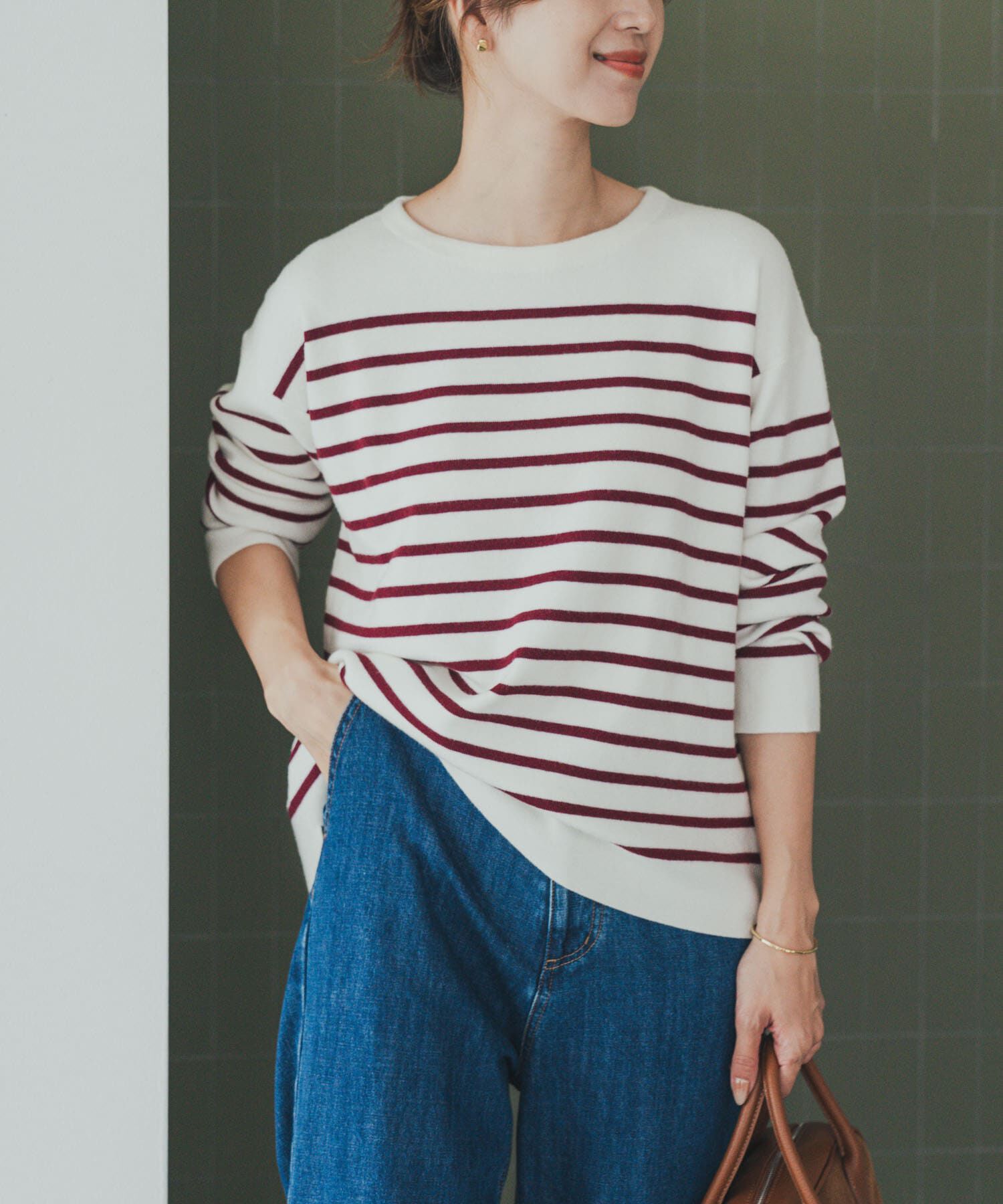 URBAN RESEARCH DOORS「パネルボーダーKNIT」|ニット・セーター|