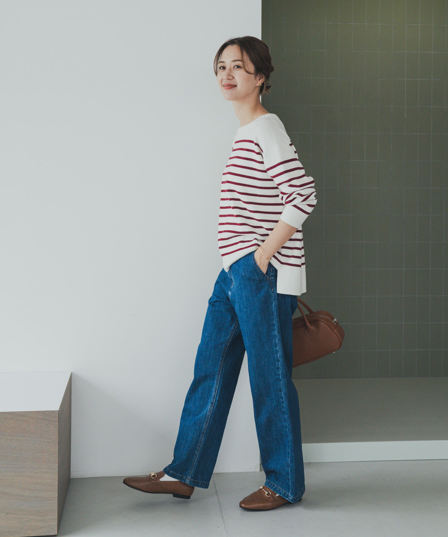 URBAN RESEARCH DOORS「パネルボーダーKNIT」|ニット・セーター|