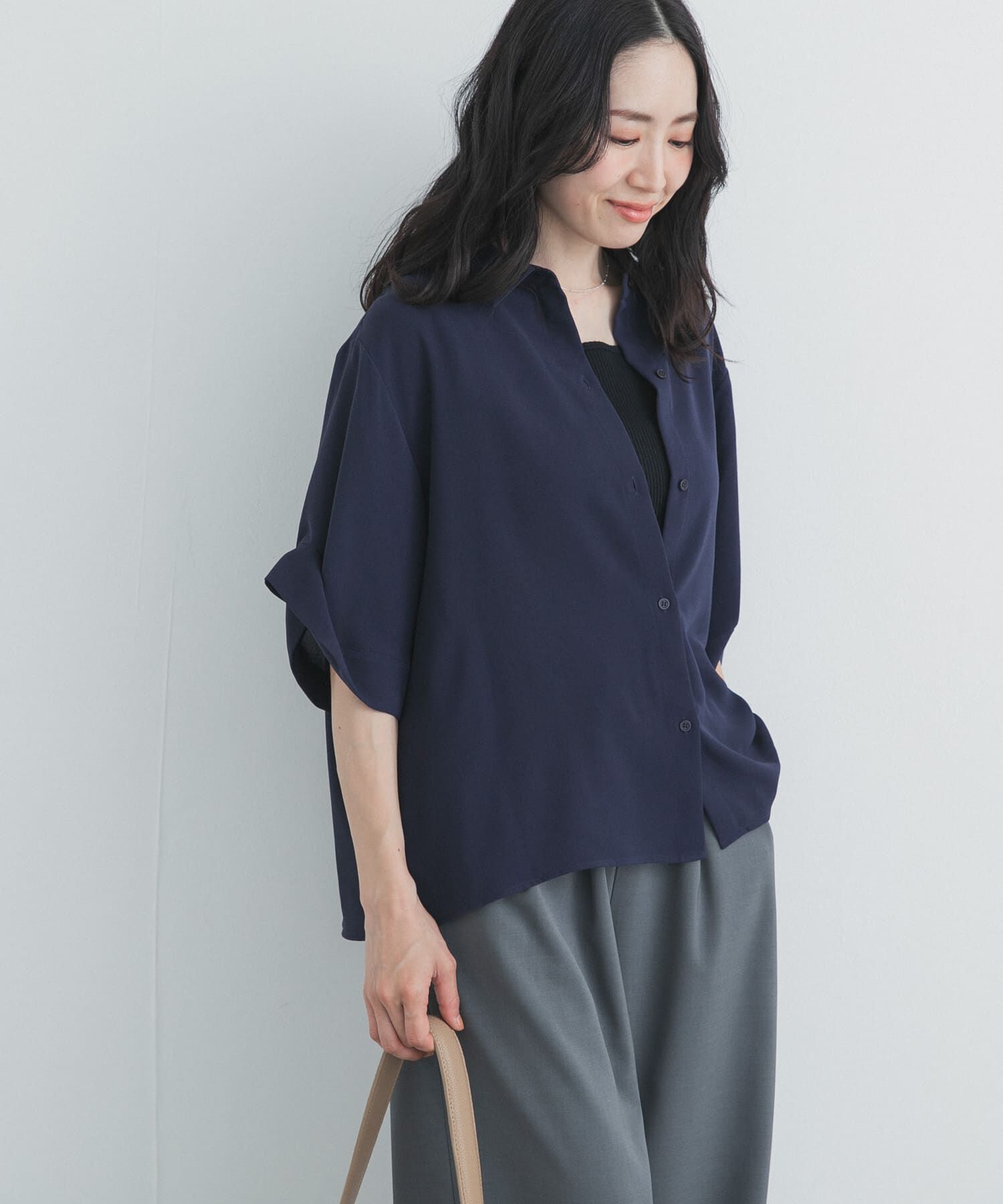 URBAN RESEARCH DOORS「タックスリーブシャツ」|シャツ・ブラウス|