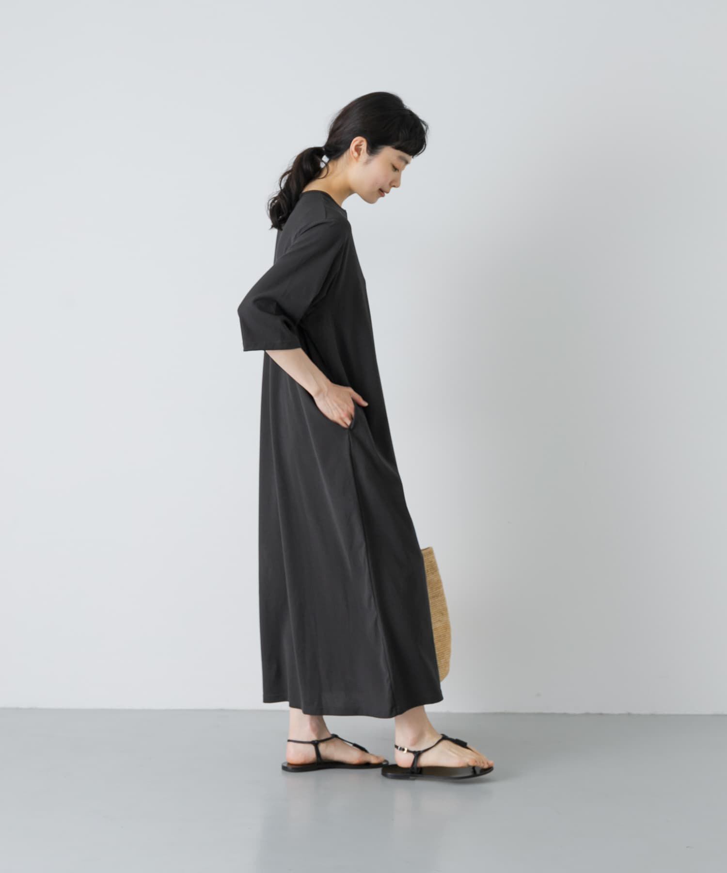 かぐれ「『2サイズ展開』ヘンリーカットワンピース」|ワンピース|