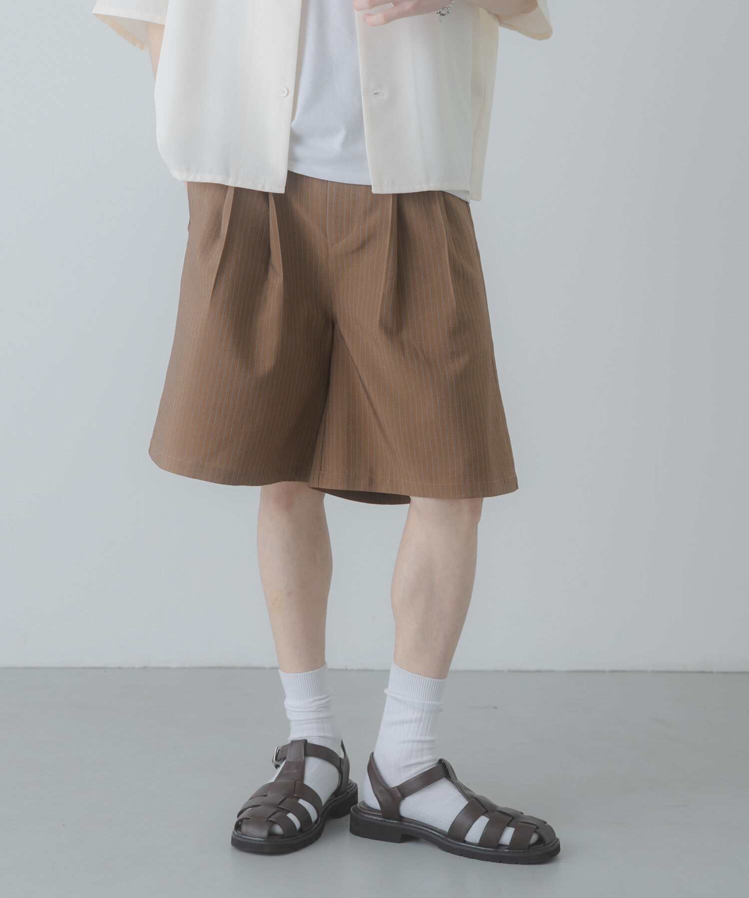 SENSE OF PLACE by URBAN RESEARCH「ピンストライプワイドバギーショーツ」|その他|