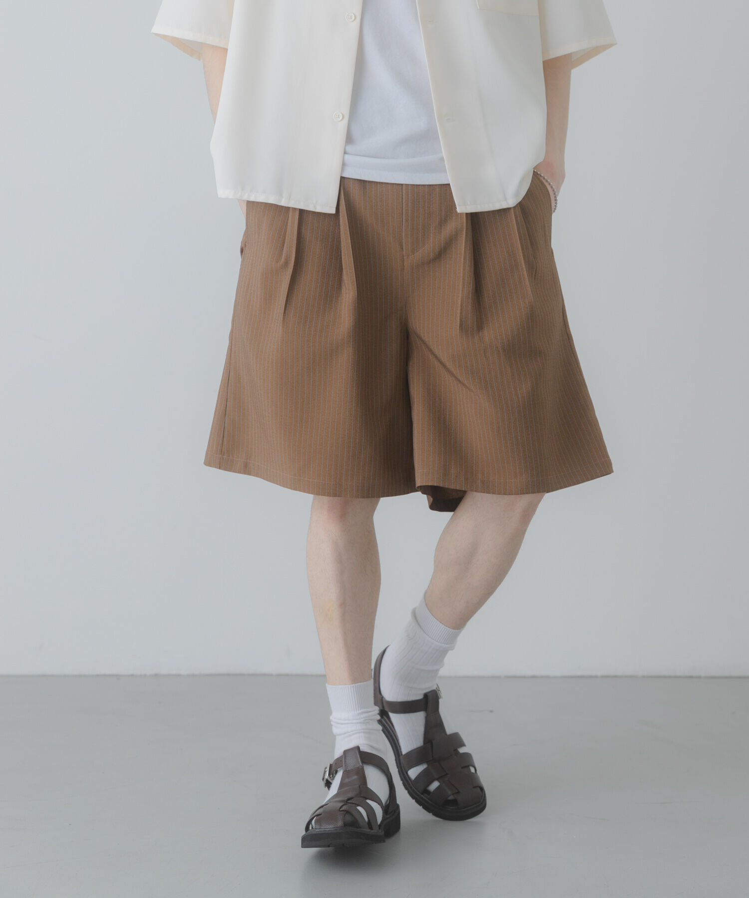 SENSE OF PLACE by URBAN RESEARCH「ピンストライプワイドバギーショーツ」|その他|