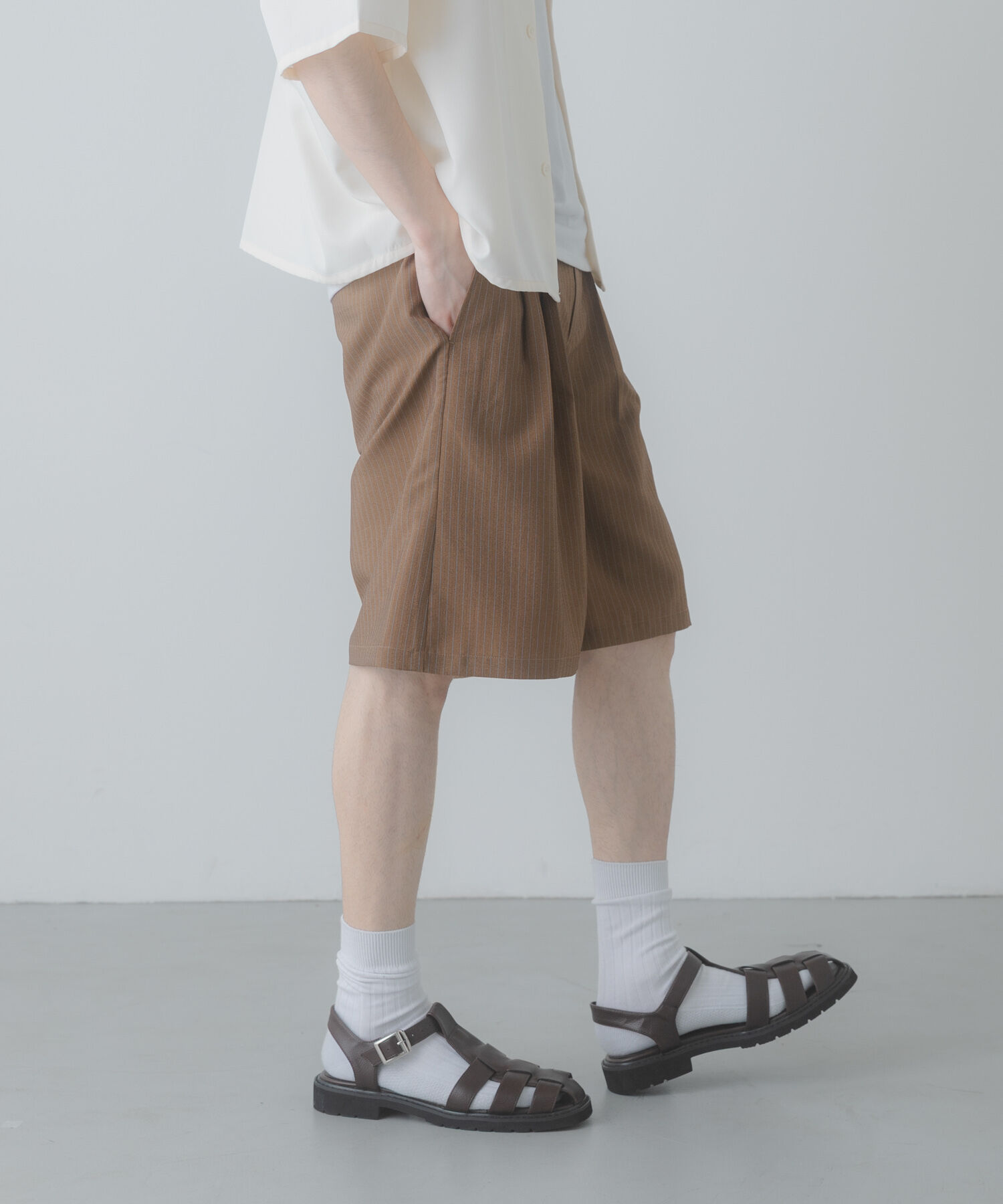 SENSE OF PLACE by URBAN RESEARCH「ピンストライプワイドバギーショーツ」|その他|