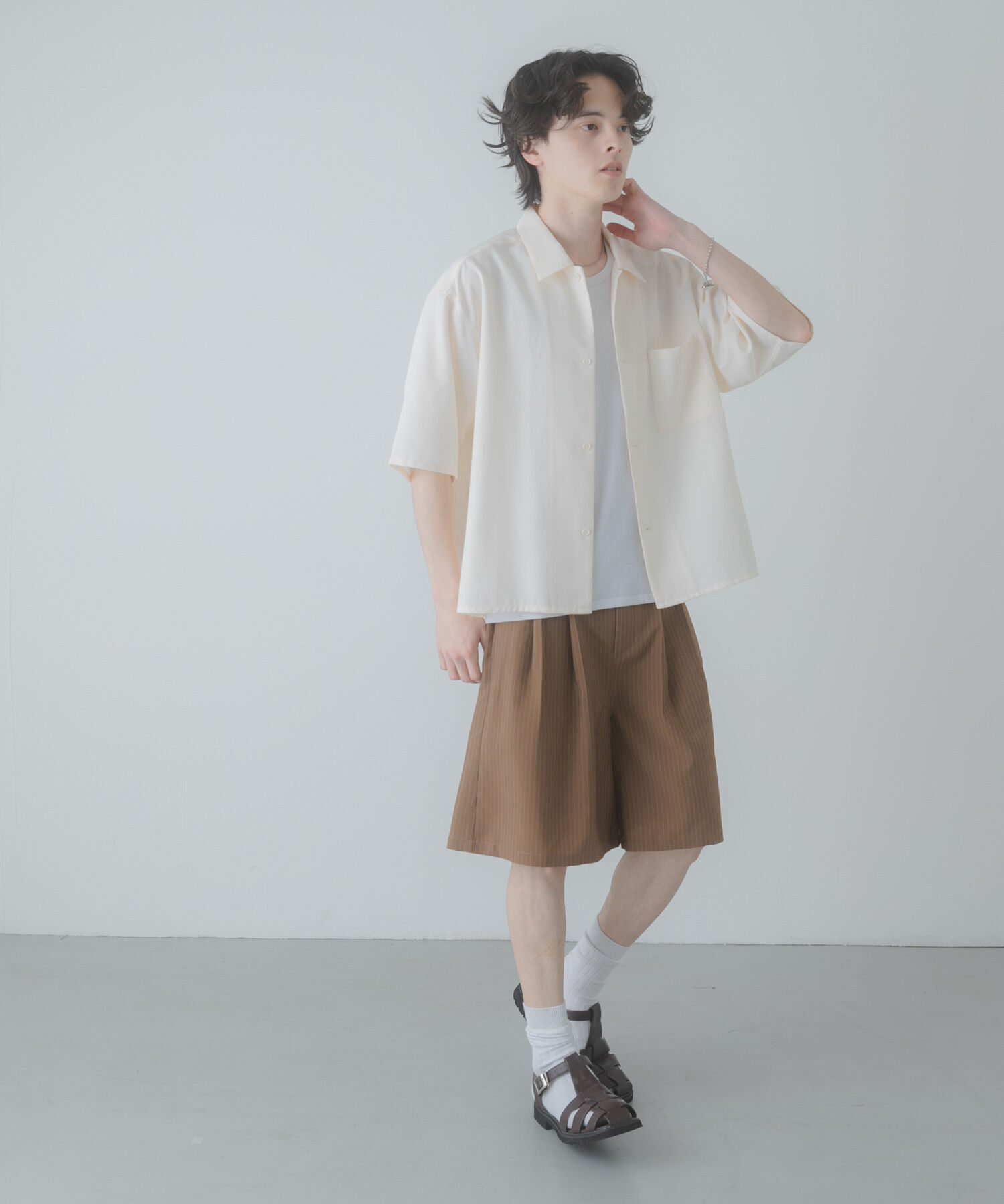 SENSE OF PLACE by URBAN RESEARCH「ピンストライプワイドバギーショーツ」|その他|