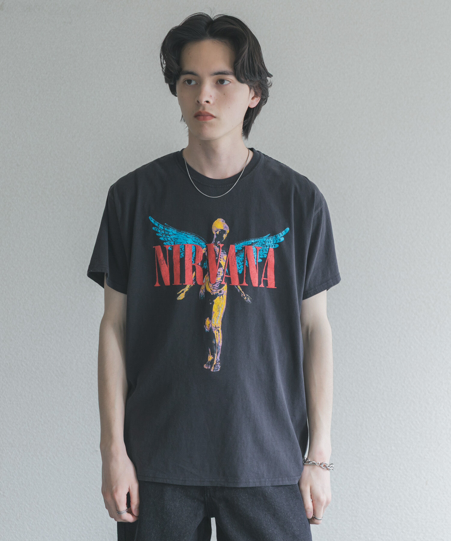 SENSE OF PLACE by URBAN RESEARCH「THRIFTY LOOK　NIRVANA IN UTERO フェードTシャツ」|Tシャツ・カットソー|