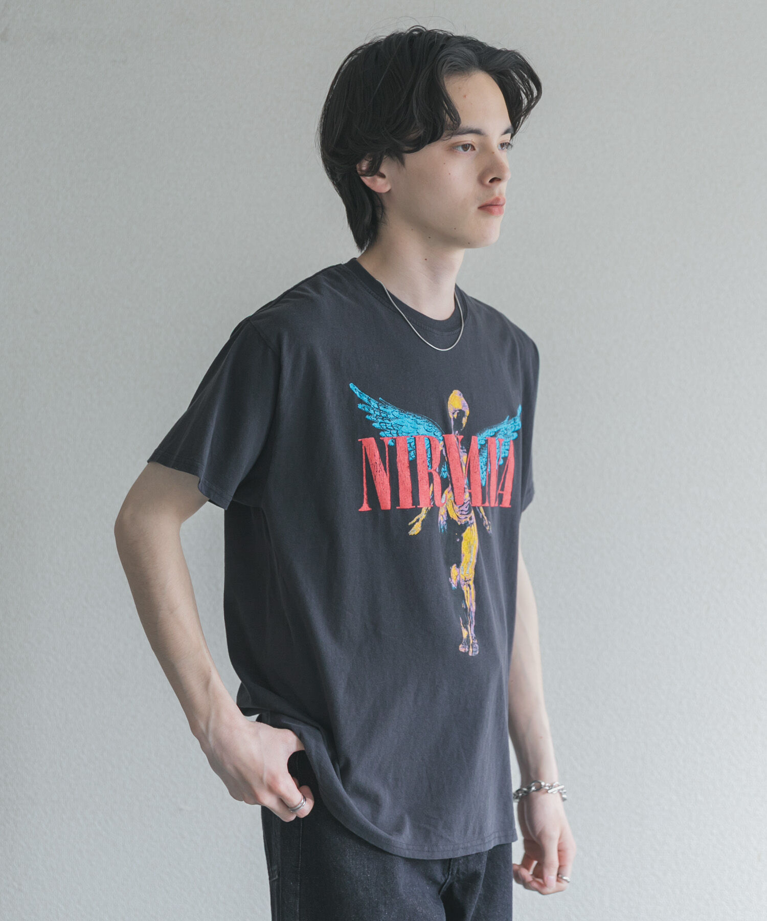 SENSE OF PLACE by URBAN RESEARCH「THRIFTY LOOK　NIRVANA IN UTERO フェードTシャツ」|Tシャツ・カットソー|