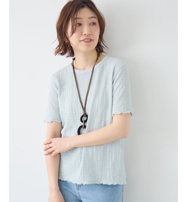  「《WEB限定アイテム》シュリンクジャージーメロウトップス」|Tシャツ・カットソー|