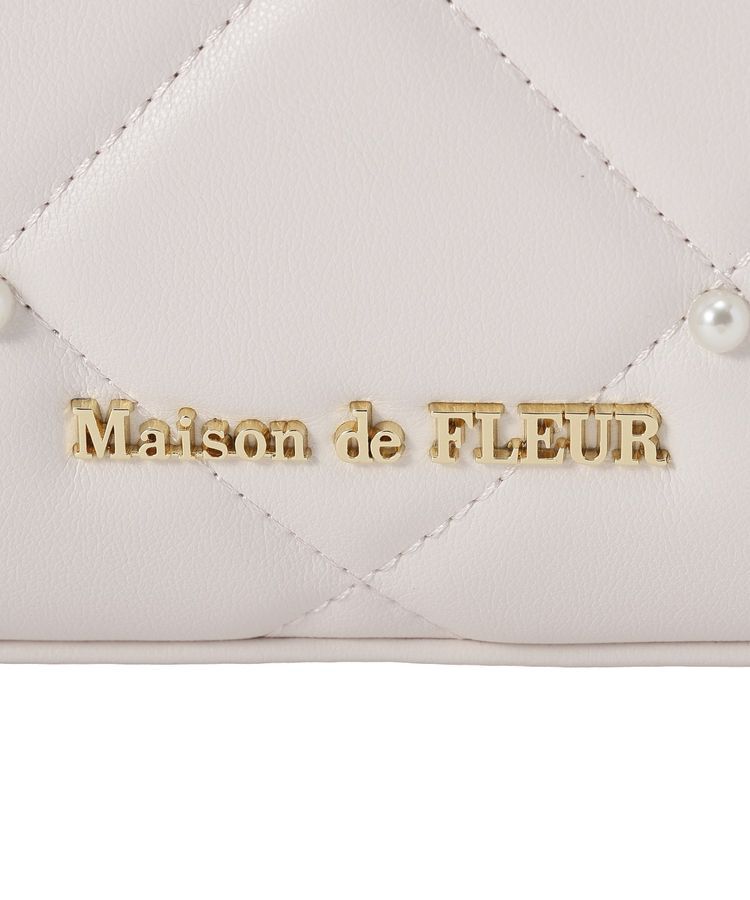 Maison de FLEUR「【スカーフ付き/2Way】パールキルティングトートバッグ」|ハンドバッグ|