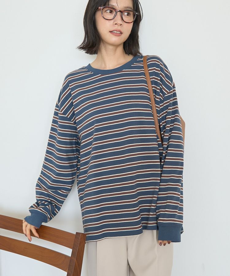 AMERICAN HOLIC「アソートボーダーロングTシャツ/チュニック」|Tシャツ・カットソー|