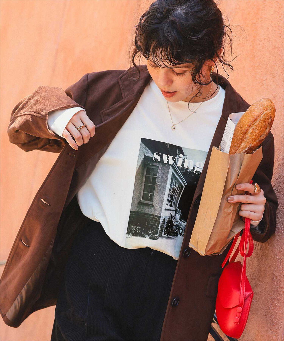 titivate「ヴィンテージライクフォトプリントロングスリーブTシャツ」|Tシャツ・カットソー|