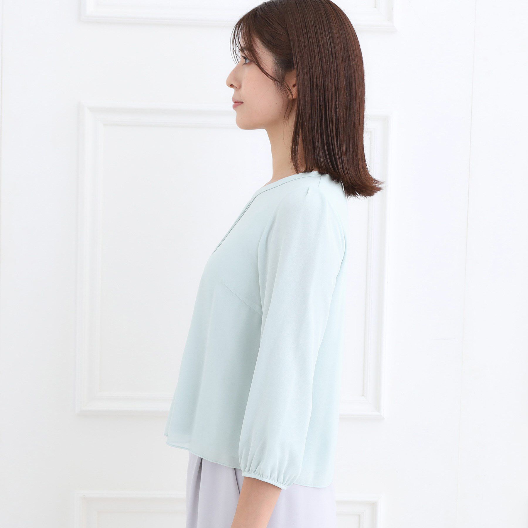 Reflect「【お仕事に◎】ピンタック&times;スカラレースブラウス」|シャツ・ブラウス|