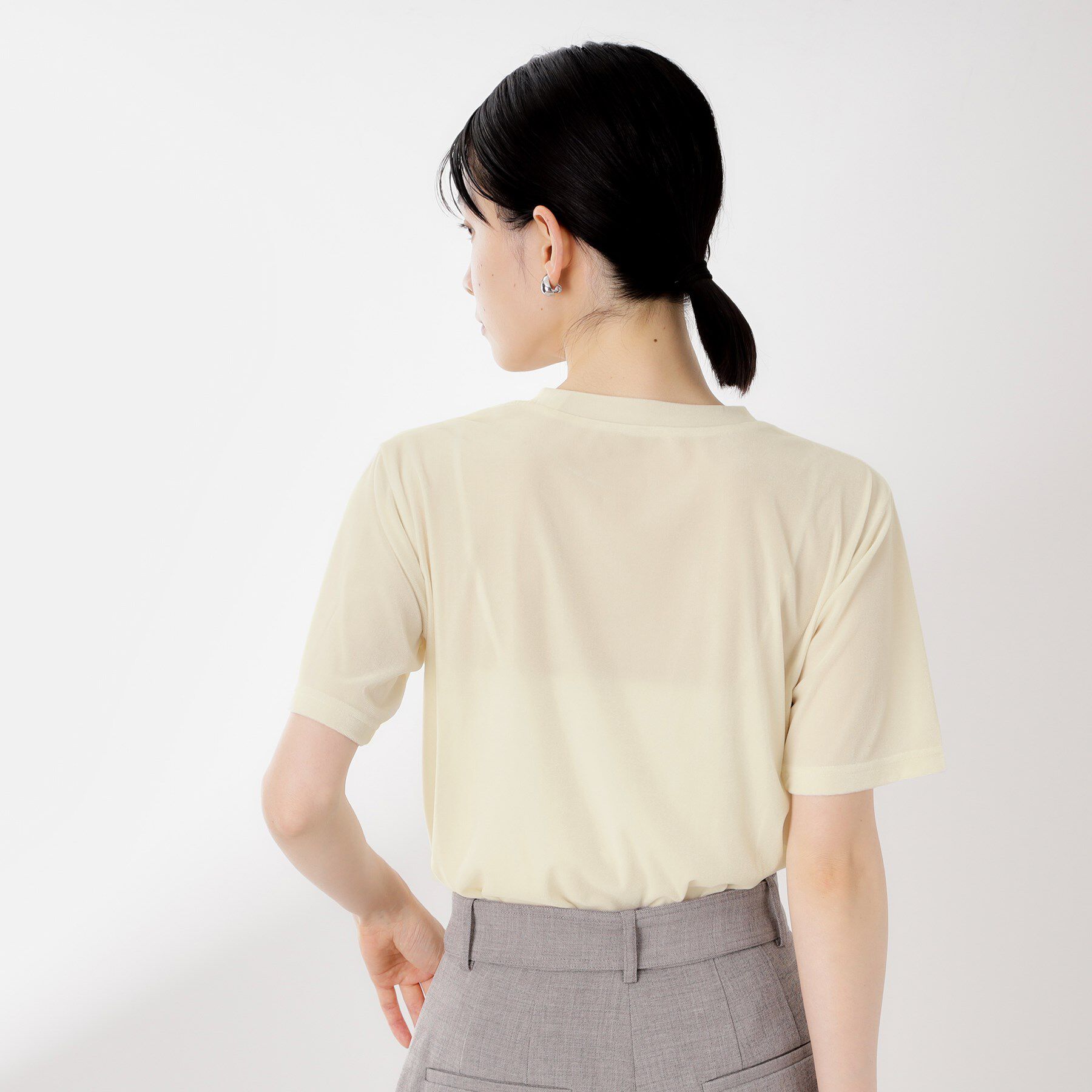 THE SHOP TK「シアーベロアカットソー【洗える】」|Tシャツ・カットソー|